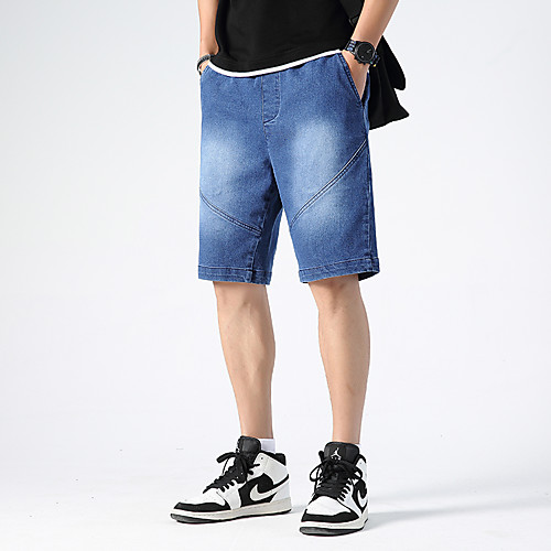 

Men's Shorts Shorts Pants Solid Color Black Blue