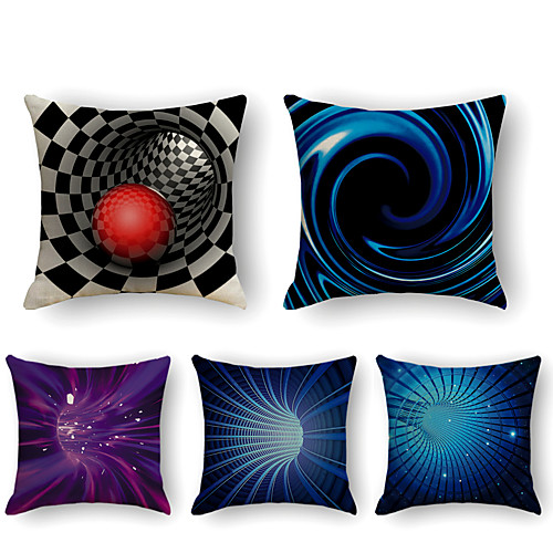 

Cushion Cover 5PC Faux Linen Soft Decorative Square Throw Pillow Cover Cushion Case Pillowcase for Sofa Bedroom 45 x 45 cm (18 x 18 Inch) Superior Quality Machine Washable Aisle