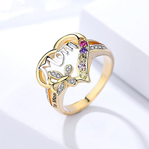 

Band Ring Mixed Color Rainbow Alloy Heart Butterfly Stylish Simple 1pc 6 7 8 9 10 / Women's