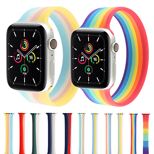 

Smart Watch Band for Apple iWatch 1 pcs Sport Band Printed Bracelet Silicone Replacement Wrist Strap for Apple Watch Series SE / 6/5/4/3/2/1