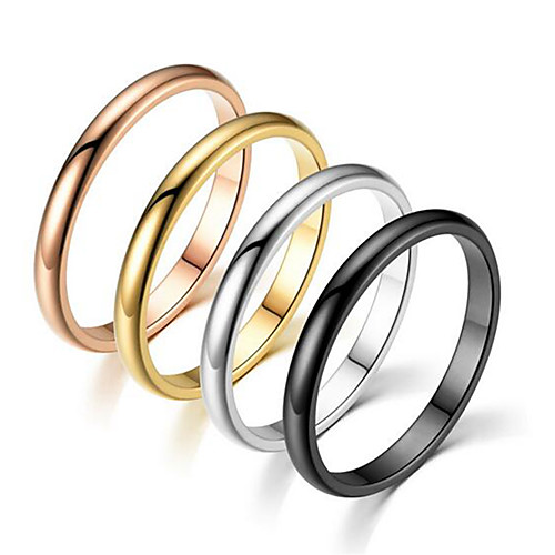 

Band Ring Silver Gold Black Alloy Simple 1pc 5 6 7 8 9