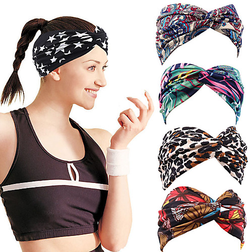 

bohemian style new elastic sports hairband wide-brimmed face wash