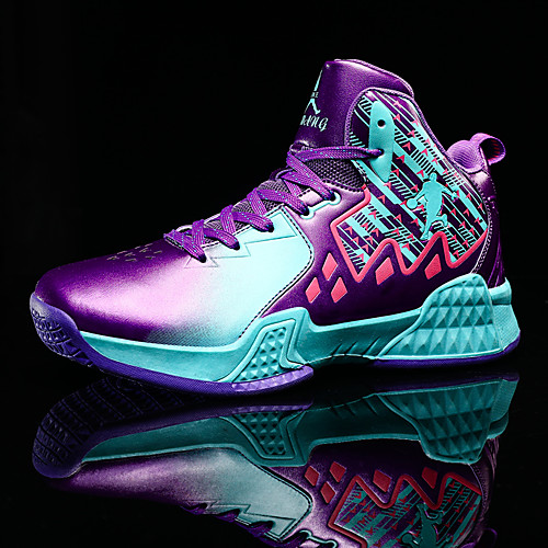 

Unisex Trainers Athletic Shoes Sporty Look Casual Athletic Basketball Shoes PU Breathable Non-slipping Wear Proof Black and White White / Purple Black Spring