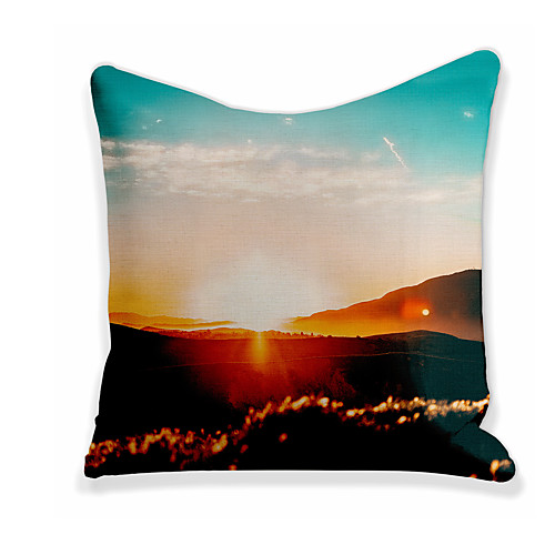 

Cushion Cover 1PC Faux Linen Soft Print Square Throw Pillow Cover Cushion Case Pillowcase for Sofa Bedroom 45 x 45 cm (18 x 18 Inch) Superior Quality Mashine Washable