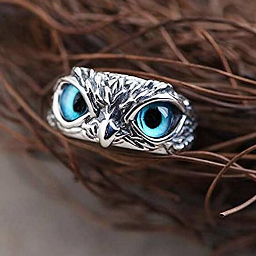 

Band Ring Silver Alloy Owl Vintage 1pc Adjustable / Women's