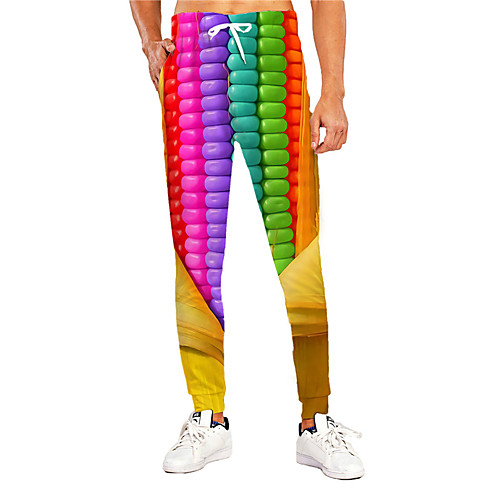 

Men's Casual Athleisure Outdoor Sports Daily Sports Pants Sweatpants Trousers Pants Graphic Prints Colorful Full Length Print Rainbow