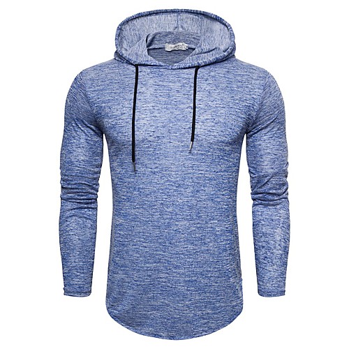 

Men's T shirt Solid Colored Long Sleeve Daily Tops White Black Blue