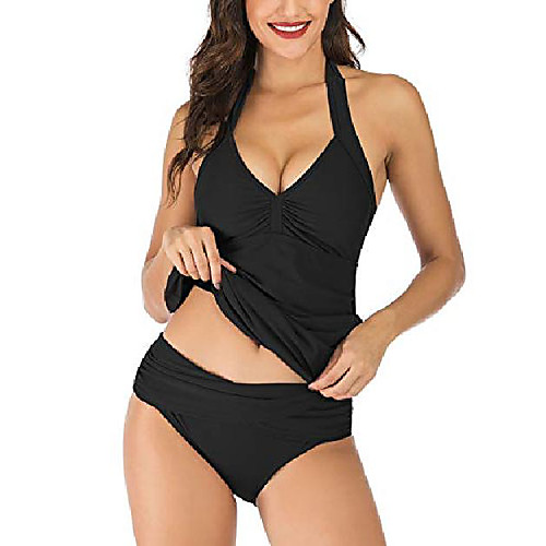 

Women's Tankini 2 Piece Swimsuit Push Up Open Back Solid Color Navy Wine Red Olive Green (The same stamp) Pull down the details page to view Purple Swimwear Bathing Suits Casual Sexy / Sports