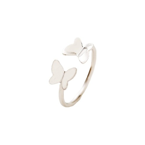 

Butterfly Open Cuff Ring Classic Silver Alloy Butterfly Stylish Simple European 1pc One Size / Women's