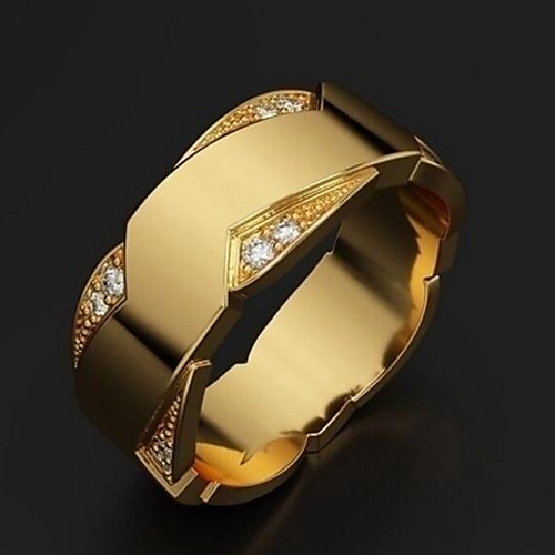 

Band Ring Gold Alloy Trendy 1pc 6 7 8 9 10 / Men's