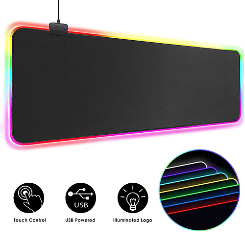 

RGB Gaming Mouse Pad Large Size Colorful Luminous for PC Computer Desktop 7 Colors LED Light Desk Mat Gaming Keyboard pad
