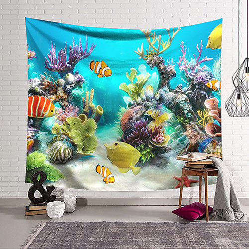 

Wall Tapestry Art Decor Blanket Curtain Hanging Home Bedroom Living Room Decoration Polyester The Underwater World
