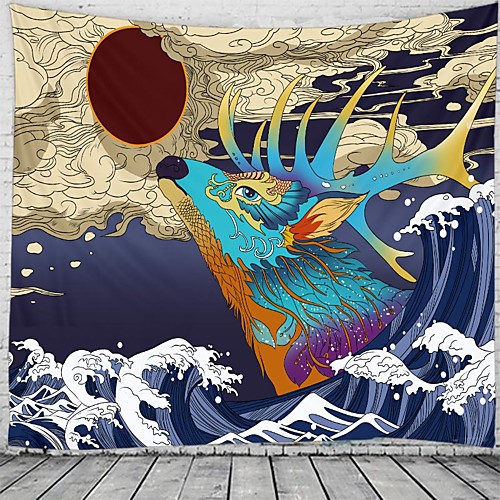 

Ukiyoe Wall Tapestry Art Decor Blanket Curtain Hanging Home Bedroom Living Room Decoration Beautiful View From The Window