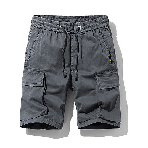 

Men's Casual / Sporty Cargo Shorts Chinos Tactical Cargo Pants Patchwork Solid Colored ArmyGreen Blue Khaki Dark Gray