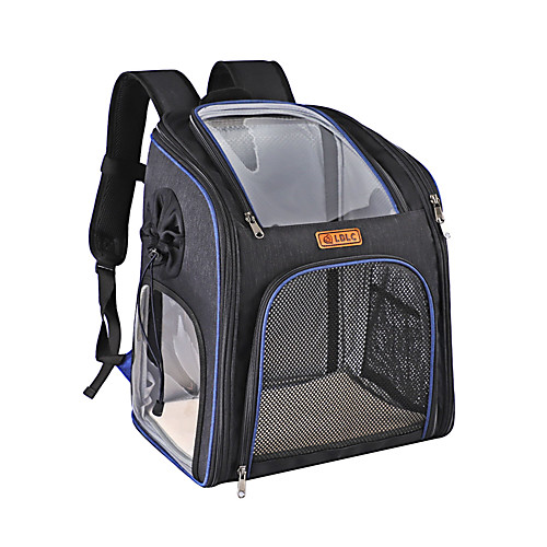 

Dog Cat Pets Carrier Bag Travel Backpack Shoulder Messenger Bag Dog Carrier Backpack Adjustable Portable Breathable Solid Colored Classic Oxford Cloth puppy Small Dog Training Outdoor Hiking Blue