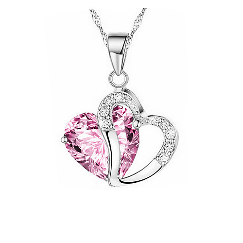 

natural amethyst pendant crystal necklace heart pendant