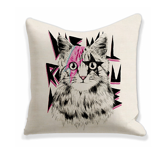 

Cushion Cover 1PC Faux Linen Soft Print Square Throw Pillow Cover Cushion Case Pillowcase for Sofa Bedroom 45 x 45 cm (18 x 18 Inch) Superior Quality Mashine Washable