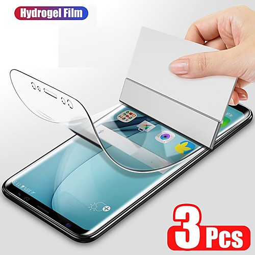 

3PCS Full Coverd Hydrogel Film For iPhone 12 Samsung Galaxy S21 Huawei P40 HD Transparent Self Healing Compatible Fingerprint Sensor Screen Protector For iPhone 11 Galaxy A72 Xiaomi Mi 10T Mate 40pro