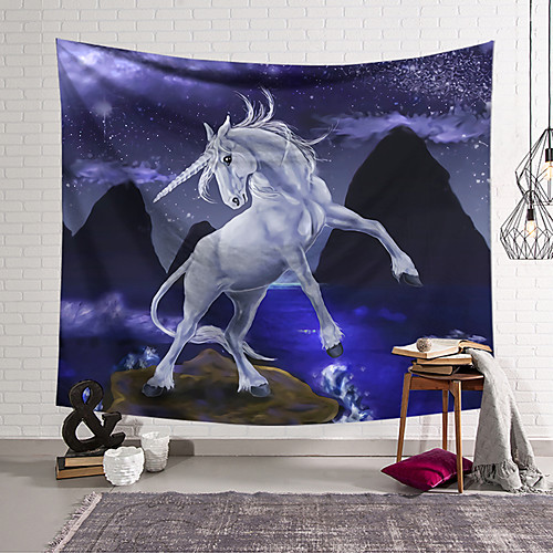 

Wall Tapestry Art Decor Blanket Curtain Hanging Home Bedroom Living Room Decoration Polyester Unicorn