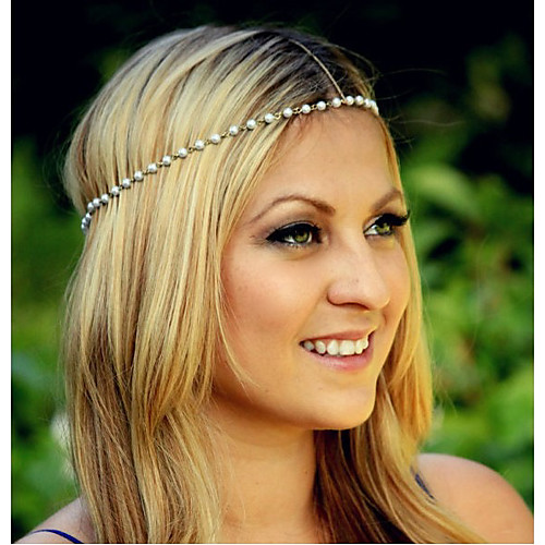 

Classic Retro Alloy Headpiece with Pearls 1 Piece Special Occasion / Party / Evening Headpiece