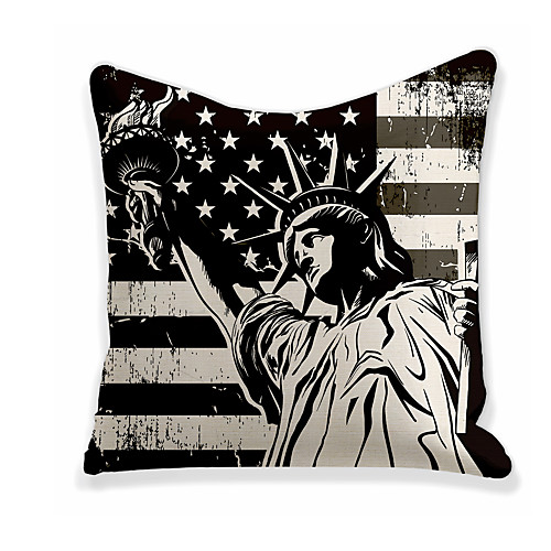 

Cushion Cover 1PC Faux Linen Soft Print Square Throw Pillow Cover Cushion Case Pillowcase for Sofa Bedroom 45 x 45 cm (18 x 18 Inch) Superior Quality Mashine Washable