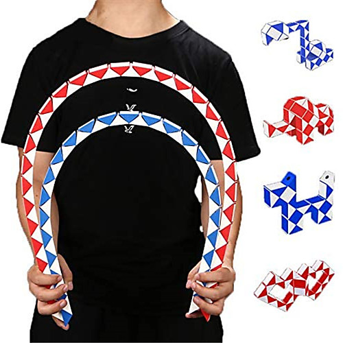 

MoYu Fidget Snake Cube Twist Puzzle Magic Snake for Kids, Adults, Teens,Party Favors Stocking Stuffers Goodie Bag Fillers - 3 Pcs