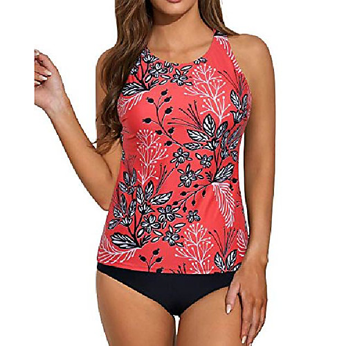 

Women's Beach Wear Swimwear Swimsuit Floral Screen Color black strips Flowers Red bar Dots Swimwear Bathing Suits / 2 Piece