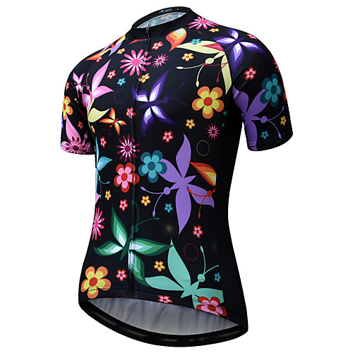 

JESOCYCLING Women's Short Sleeve Cycling Jersey Black Bike Jersey Mountain Bike MTB Road Bike Cycling Quick Dry Breathable Sports Clothing Apparel / Stretchy
