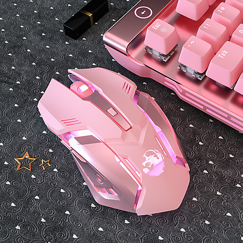 

wireless gaming mouse ergonomic 7 button 2400dpi rechargeable computer gamer mice silent mute mause with backlight for pc laptop