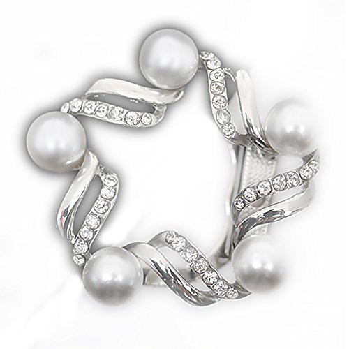 

maikun scarf clip flower pearl diamante multi-uses jewelry gift for valentine's day day