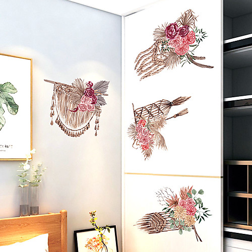 

Wall Sticker Retro Ethnic Wind Dream Net Wall Stickers Bedroom Bed Porch Cabinet TV Wall Decoration Wall Stickers