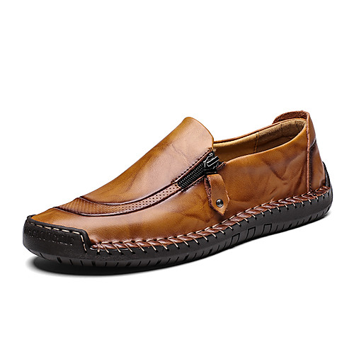 

Men's Sneakers Sporty Casual Vintage Athletic Outdoor Walking Shoes Trail Running Shoes Nappa Leather Cowhide Handmade Non-slipping Shock Absorbing Booties / Ankle Boots Light Brown Dark Brown Black