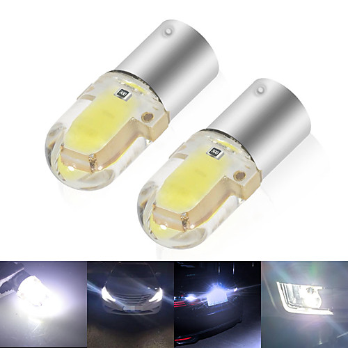 

10X BA9S LED Car Led CANBUS T4W H6W LED COB 2LED Side Wedge Light Interior Signal Lamp License Plate Light Dome Light 12V White