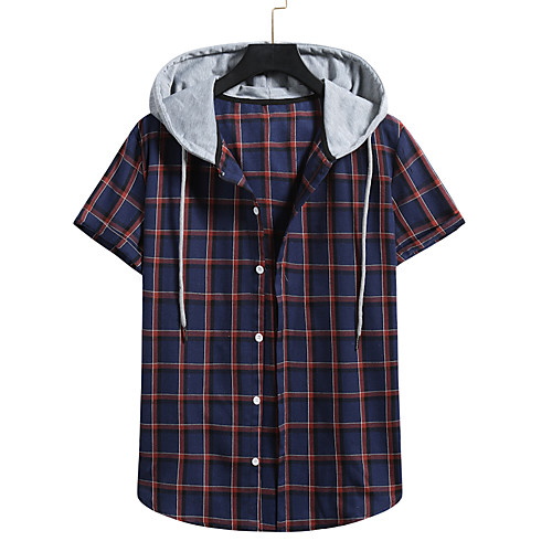 

Men's Shirt Graphic Short Sleeve Casual Tops Black Red