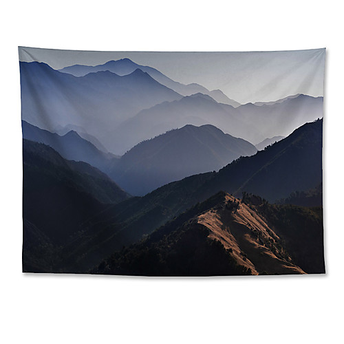 

Natural Scenery Wall Tapestry Art Decor Blanket Curtain Hanging Home Bedroom Living Room Gloomy Polyester Mountain Mist