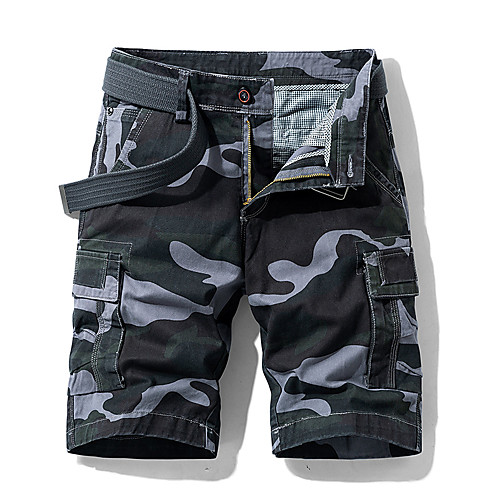 

Men's Shorts Cargo Shorts Shorts Pants Solid Colored ArmyGreen Yellow Khaki Dark Gray