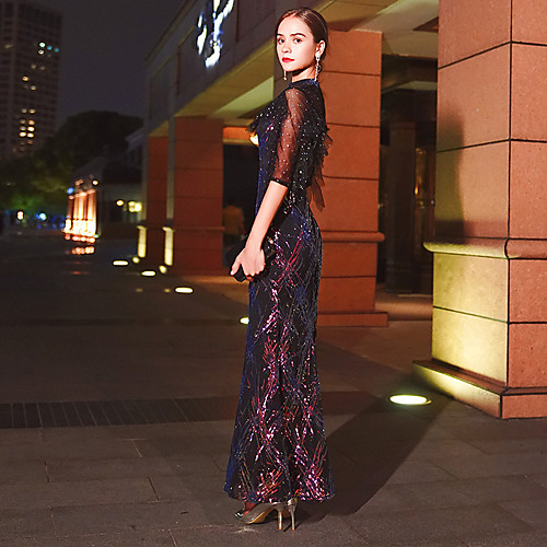 

banquet evening dress 2020 new style elegant atmosphere host fishtail is thin and long annual meeting dress female