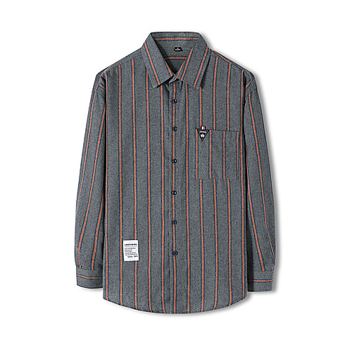 

Men's Shirt Striped Button-Down Long Sleeve Casual Tops Casual Breathable Comfortable Green Gray