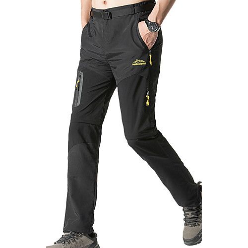 

Men's Hiking Pants Trousers Convertible Pants / Zip Off Pants Summer Outdoor Windproof Rain Waterproof Quick Dry Breathable Bottoms Army Green Khaki Black Camping / Hiking Fishing Hiking L XL XXL