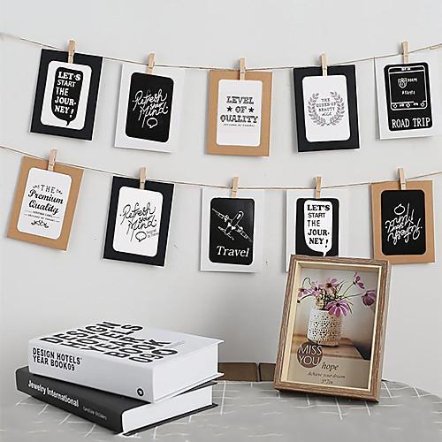 

1 Set Of 10pcs 5-inch Hanging Paper Photo Frames And Photo Walls