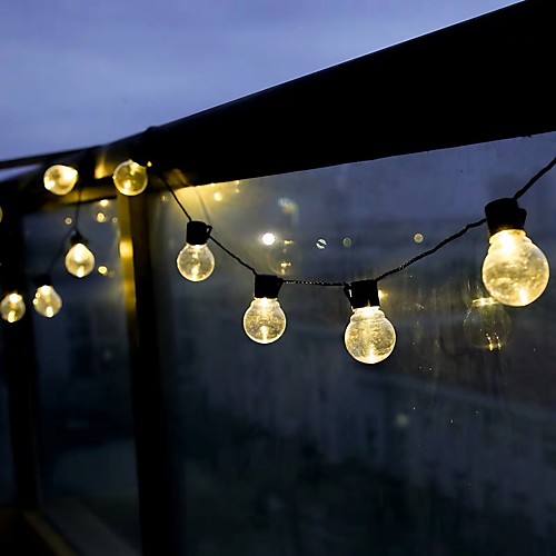 

LED Wedding String Light 6M 20LEDs Festoon LED Globe Fairy Bulb Outdoor Waterproof String Lights Christmas Holiday Light Garland Garden Patio Decoration Lighting EU Plug AC220V-240V