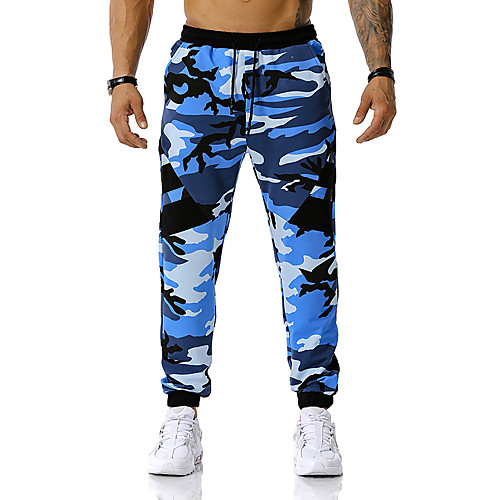 

Men's Casual / Sporty Chino Outdoor Sports Casual Sports Pants Chinos Pants Camouflage Full Length Sporty Print ArmyGreen White Blue Orange