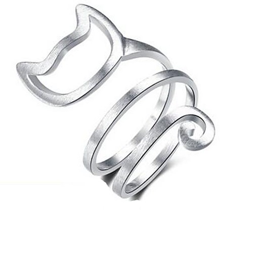 

Band Ring Silver Gold Alloy Cat Cute 1pc One Size / Women's / Adjustable Ring