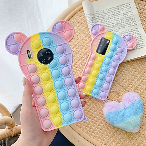 

Push Pop Bubble Fidget Case For Huawei P40 Pro P30 Pro Nova 8 Pro 3D Soft Silicone Rainbow Case Release Stress Cover Squeeze Sensory Cover Fidget Toy Case For Huawei Mate 40 Pro Mate 30 Pro Nova 7 6