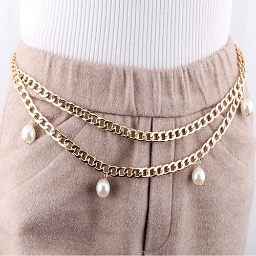 

Waist Chain Trendy Women's Body Jewelry For Date Beach Alloy Silver Gold