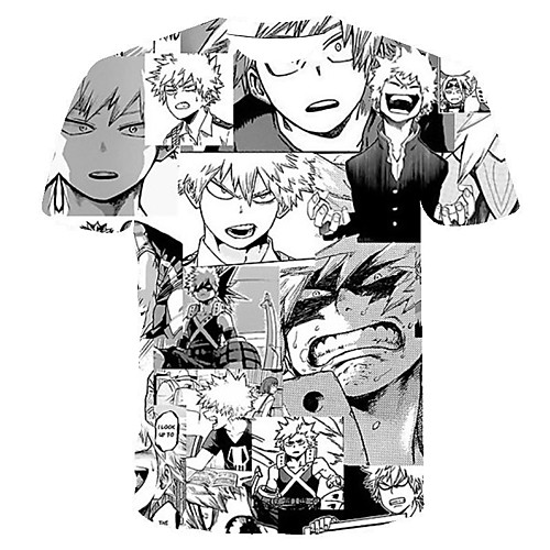 

Inspired by My Hero Academia / Boku No Hero Cosplay Cosplay Costume T-shirt Terylene Graphic Printing T-shirt For Women's / Men's