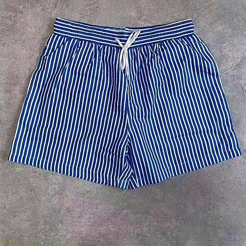 

Men's Casual / Sporty Outdoor Sports Daily Beach Shorts Pants Stripe Short Drawstring Elastic Drawstring Design Camouflage Blue Red Orange Green