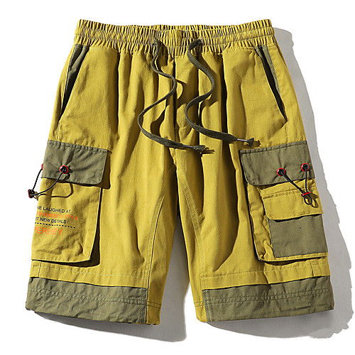 

Men's Casual / Sporty Athleisure Breathable Outdoor Sports Sport Daily Shorts Pants Solid Colored Knee Length Drawstring Pocket ArmyGreen Black Khaki