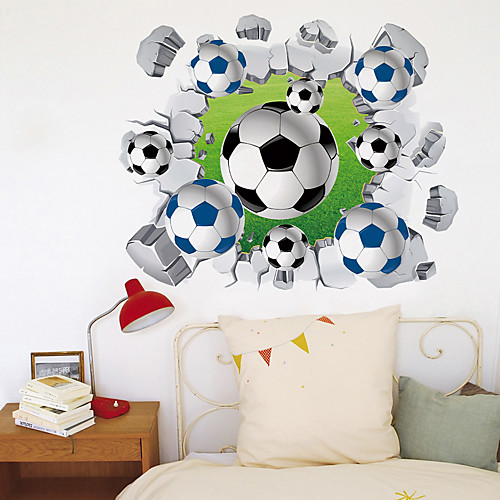 

3D Broken Wall Football Home Corridor Background Decoration Can Be Removed Stickers