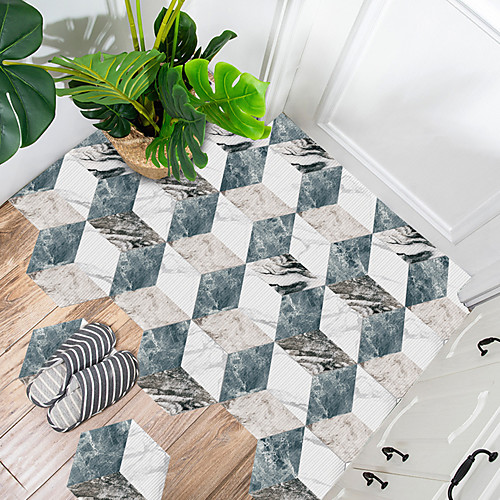

Creative Marble Mosaic Hexagonal Non-slip Floor Pvc Sticker Kitchen Bathroom Floor Waterproof Self-adhesive DIY Removable Wall Sticker